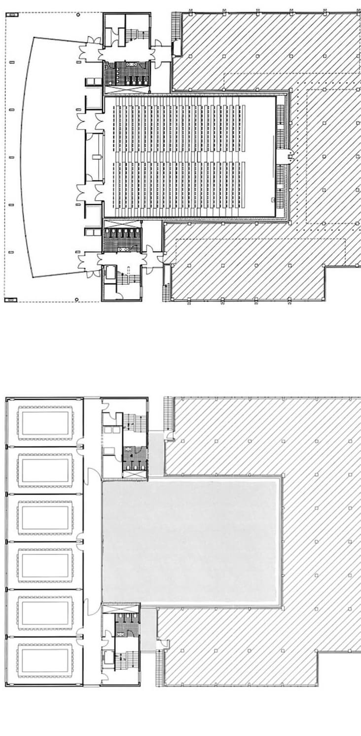 Collegezalen-Universiteit-van-Tilburg-1993-1994-tekeningen